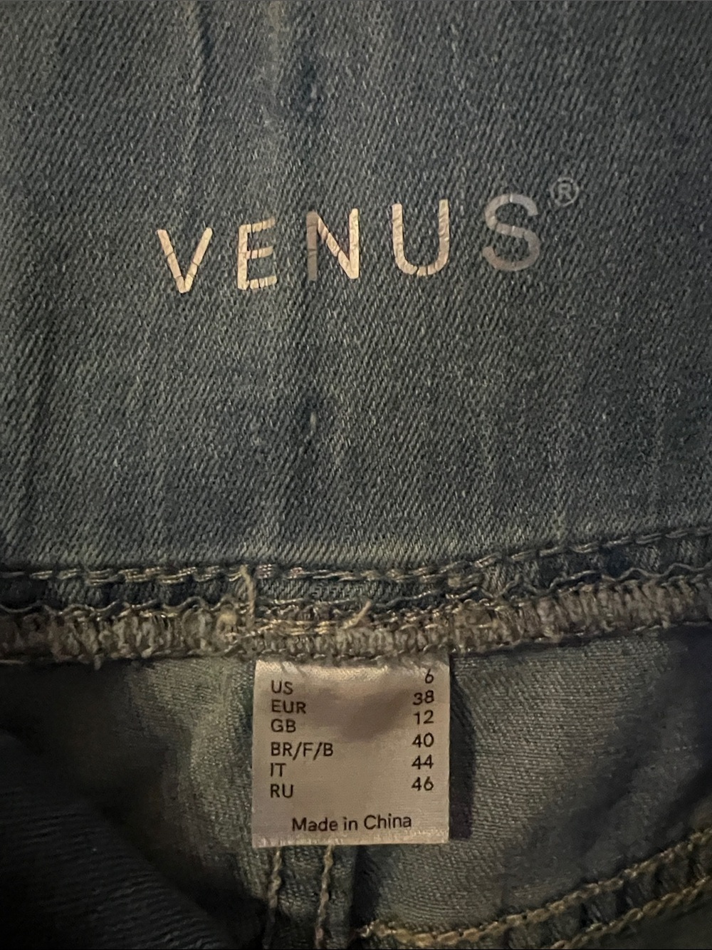VENUS Light Blue Skinny Jeans with Silver Floral Appliqués - Picture 4 of 7